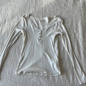 Madewell White Long Sleeve Tee